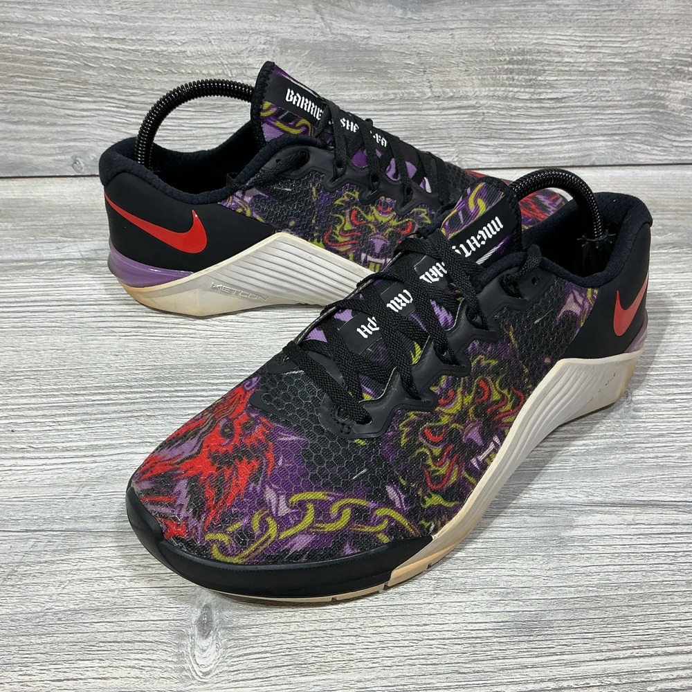 Nike Metcon 5 Purple Nebula Bright Cactus David Goliath AQ1189-035 Mens Size 8.5